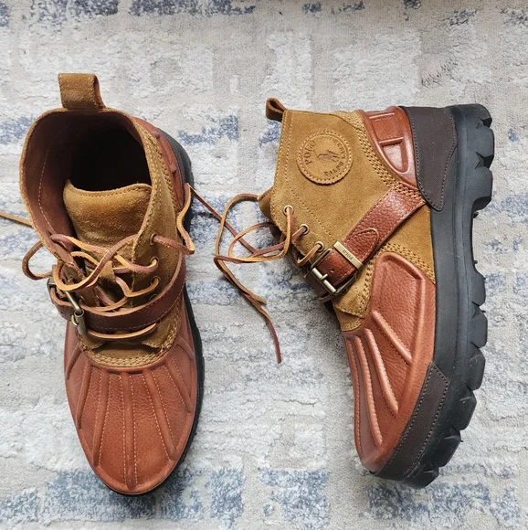 Polo Ralph Lauren Tan and Brown Rain Boots - Picture 2 of 8